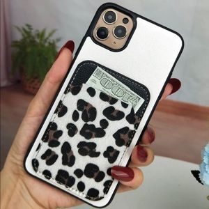 Leopard Print IPhone Case With Cash and Card Slot